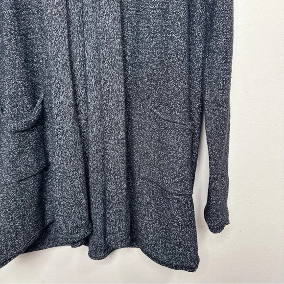 Roots Womens Medium Shawl Collar Heathered Black Knit Cardigan - Picture 7 of 15